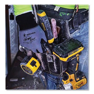 MCR™ Safety Ninja Nitrile Coating Nylon-spandex Gloves, Black-gray, Medium, Dozen freeshipping - TVN Wholesale